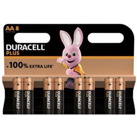 DURACELL PLUS ALKALINE 100%  AA8 ST