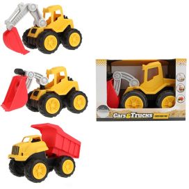 CARS TRUCKS BOUWVOERTUIG 20CM 3ASS