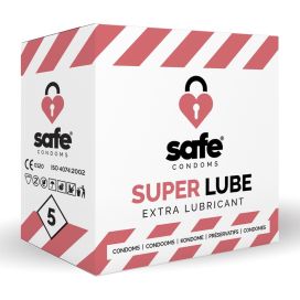 SAFE SUPER LUBE CONDOOMS       5 ST