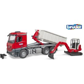 BRUDER MB AROCS TRUCK MET CONTAINER