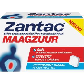 ZANTAC MAAGZUURREMMERS   72 KAUWTBL