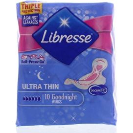 LIBRESSE INVIS GOODNIGHT WING  10st