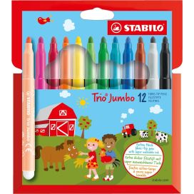 STABILO TRIO JUMBO VILTSTIFTEN 12/